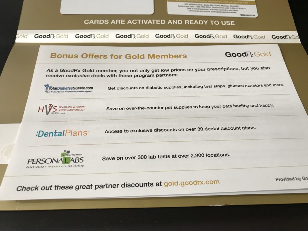 The GoodRx Gold Card Bonus Offers
